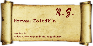 Morvay Zoltán névjegykártya